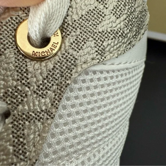 New Michael Kors Emmet Rumi Lace up Sneakers Signature Logo - Picture 6 of 10